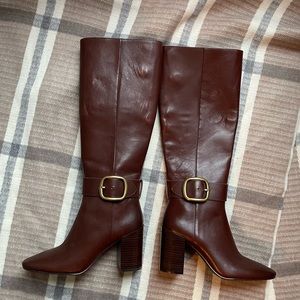 Coach Heeled Knee High Boots